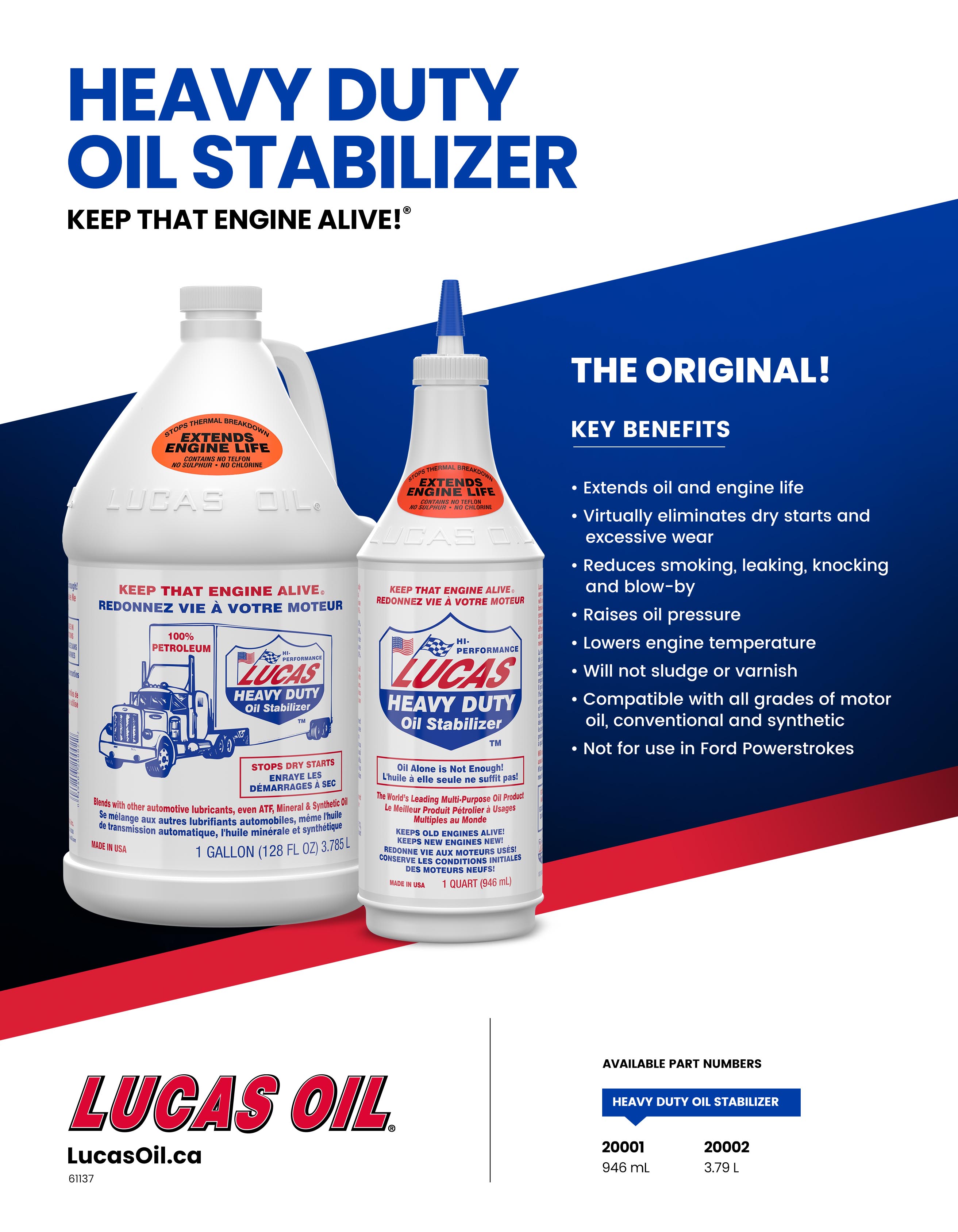 Lucas OIL-Heavy Duty Oil Stabilizer 1 Gal