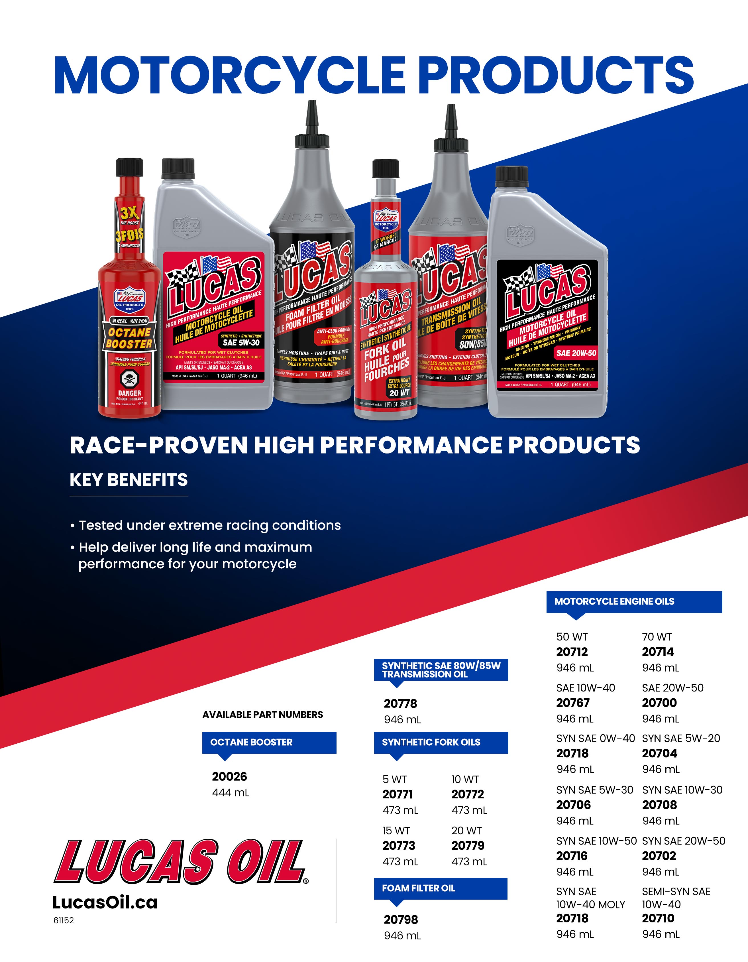 High Performance Conventional Motorcycle Oils