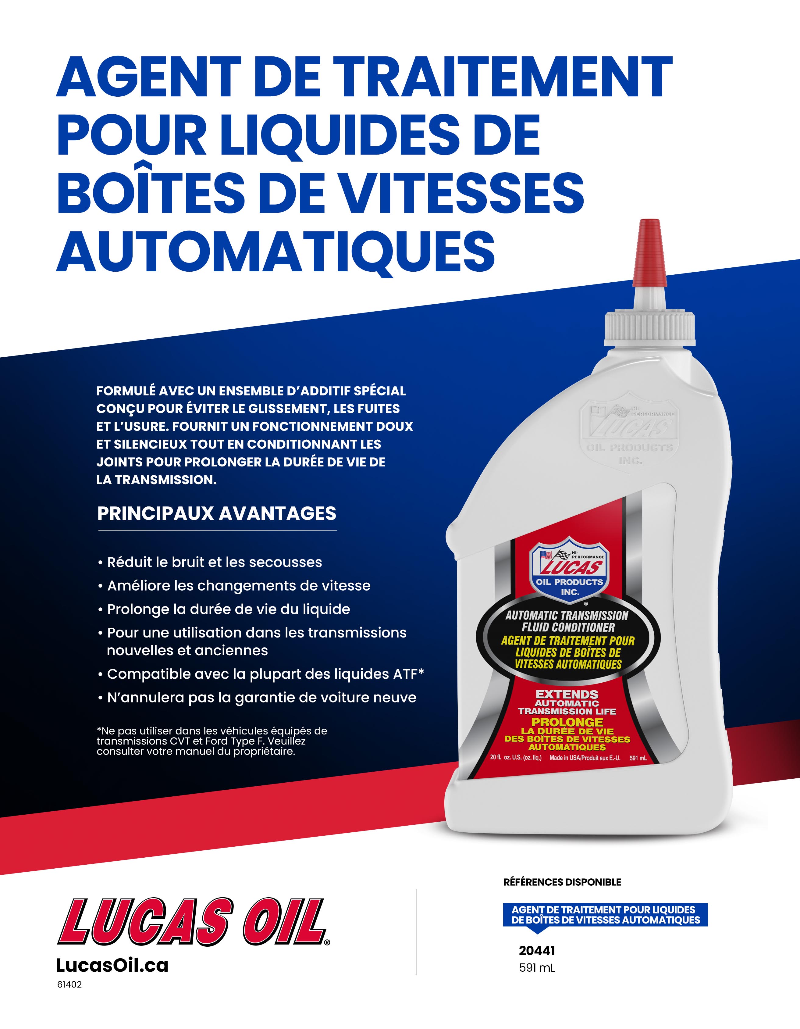 Lucas Oil Automatic Transmission Fluid Conditioner - 20 fl oz